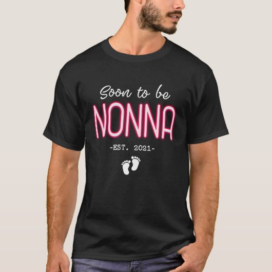 Soon to be Nonna Expecting Pregnancy Italian Gran T-Shirt (Vorderseite)