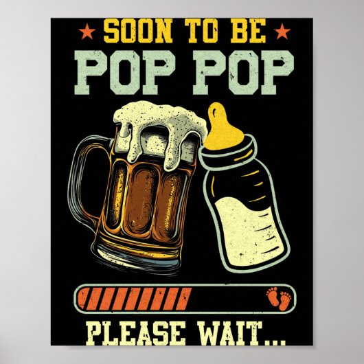 Soon To Be P P Est 2025 Pregnancy Announcement Poster (Vorne)