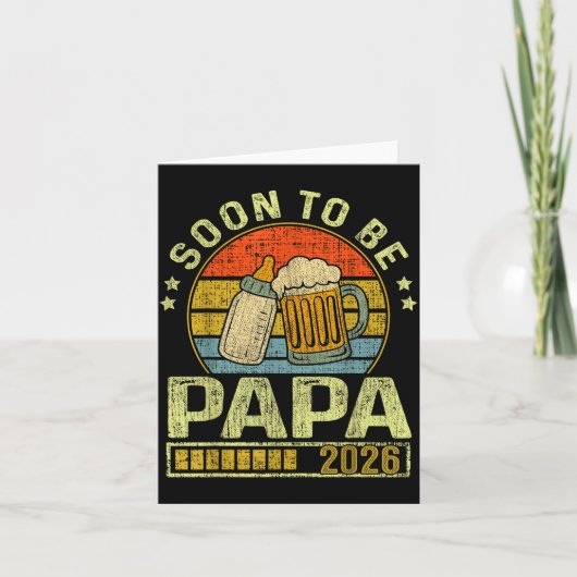 Soon To Be Papa 2026 Expecting Baby Promoted To Fa Karte (Vorderseite)