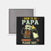Soon To Be Papa Est 2025 Pregnancy Announcement Lo Magnet (Vorderseite/Rückseite)