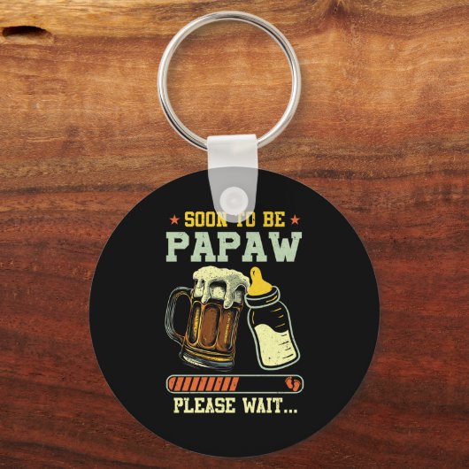 Soon To Be Papaw Est 2025 Pregnancy Announcement L Schlüsselanhänger (Vorderseite)