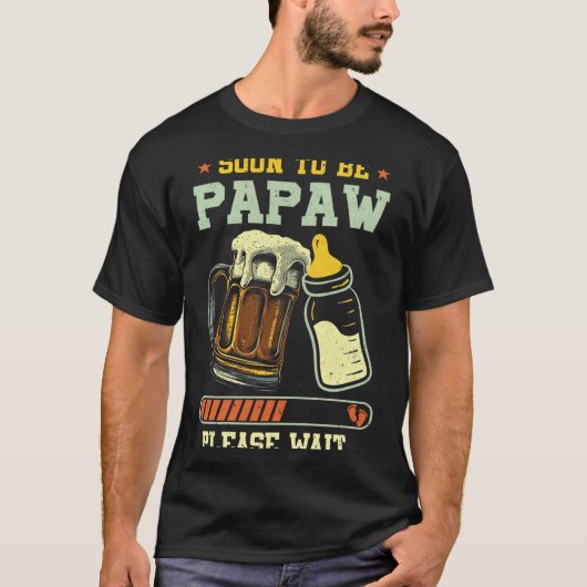 Soon To Be Papaw Est 2025 Pregnancy Announcement L T-Shirt (Vorderseite)
