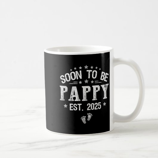 Soon To Be Pappy Est.2025 Father's Day Promoted To Kaffeetasse (Rechts)