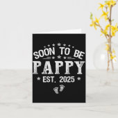 Soon To Be Pappy Est.2025 Father's Day Promoted To Karte (Gelbe Blume)
