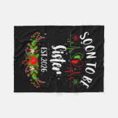 Soon To Be Sister 2026 First Time Pregnancy Announ Fleecedecke (Vorderseite (Horizontal))