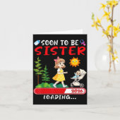 Soon To Be Sister 2026 Loading Pregnancy Mom Annou Karte (Gelbe Blume)