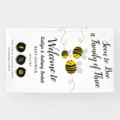Soon To Bee A Family Of Three | Baby Shower Banner (Horizontal)