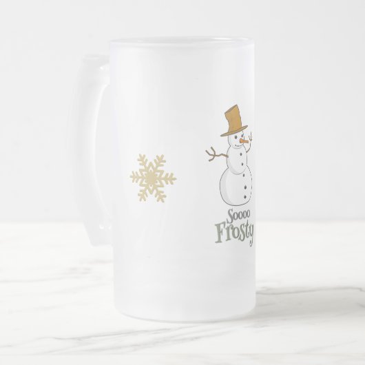 Soooo Frosty Design Mattglas Bierglas (Vorderseite Links)