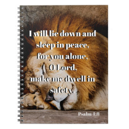 Soothing Bible Verse Psalm 4 Notizblock