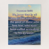 Soothing Bible Verse Romans 8:28 Christian Puzzle (Vertikal)