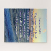 Soothing Bible Verse Romans 8:28 Christian Puzzle (Horizontal)