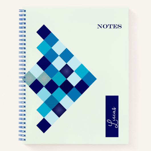 Soothing Blue Harmony - Back to School Notebook Notizblock (Vorderseite)