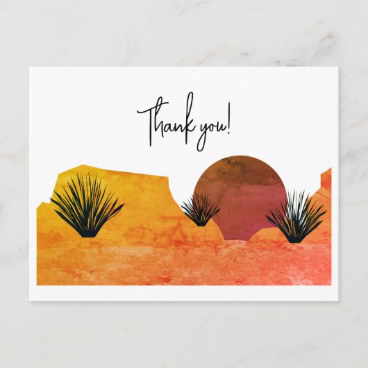 Soothing Desert Moon Meditation Thank You  Postkarte (Vorderseite)