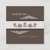 Soothing Earth Tones Cherry Blossom Business Card Quadratische Visitenkarte (Vorderseite)