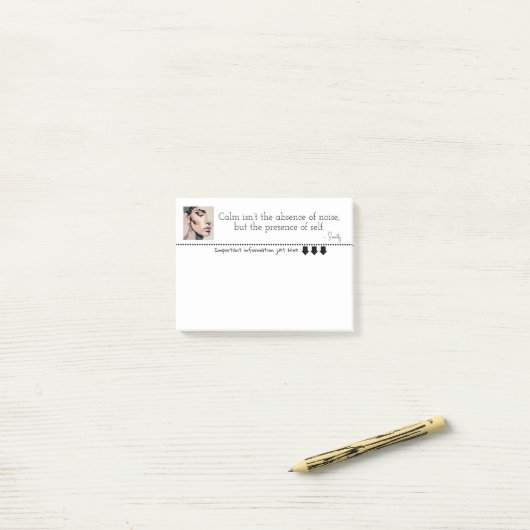 Soothing Pixel Portrait in neutral tones  Post-it Klebezettel (Auf Schreibtisch)