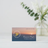 Soothing Sunset Add Logo Funeral Director Visitenkarte (Stehend Vorderseite)