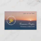 Soothing Sunset Add Logo Funeral Director Visitenkarte (Vorderseite)