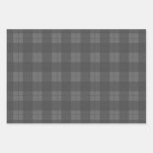 Sooty Gray Kariertes Muster mit passenden Farbtöne Geschenkpapier Set (Vorderseite)