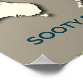 Sooty Shearwater Migration Map - Minimalistisch Poster (Ecke)