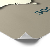 Sooty Shearwater Migration Map - Minimalistisch Poster (Ecke)