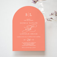 SOPHIA Arch Bright Coral Peach Sunset Wedding