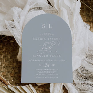 SOPHIA Arch Coastal Blau Minimalistische einfache  Einladung