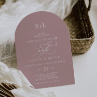 SOPHIA Arch Monogram Dusty Rose Minimalistisch Hoc
