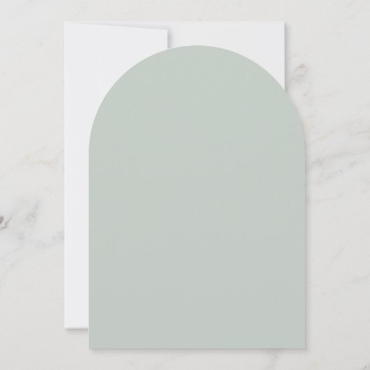 SOPHIA Arch Monogram Dusty Sage Gray Green Wedding Einladung (Rückseite)