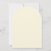 SOPHIA Arch Simple Cream Butter Yellow Wedding Einladung (Rückseite)