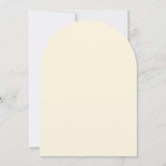 SOPHIA Arch Simple Cream Butter Yellow Wedding Einladung (Rückseite)