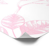 Sophia | Benutzerdefiniertes rosa Teddy-Bär-Kinder Poster (Ecke)