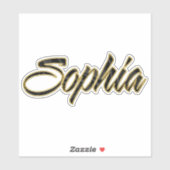 Sophia black gold Lettering Aufkleber Sticker (Blatt)