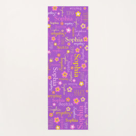 Sophia-Blume benennen typografisch lila Yogamatte