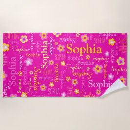 Sophia Blumen-Namensbadetuch Strandtuch