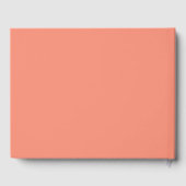 SOPHIA Bright Coral Summer Monogram Wedding Gästebuch (Rückseite)