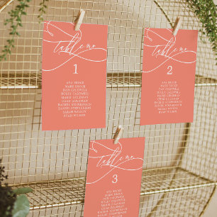 SOPHIA Bright Coral Wedding Seekartenkarte Einladung