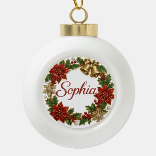 Sophia Christmas Name Ceramic Ornament (Vorderseite)