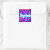 Sophia – Classic Wisdom Name Concept Quadratischer Aufkleber (Tasche)