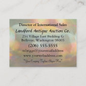 Sophia Dayle Elegant Beruflich Deluxe Visitenkarte (Rückseite)