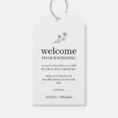 Sophia Elegant Hotel Gäste Hochzeiten Willkommen Geschenkanhänger (Vorderseite)