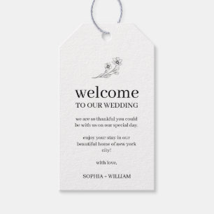 Sophia Elegant Hotel Gäste Hochzeiten Willkommen Geschenkanhänger