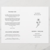 Sophia Elegant Typografy Folded Wedding Program (Vorderseite)