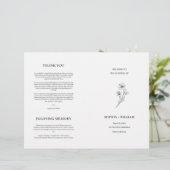 Sophia Elegant Typografy Folded Wedding Program (Stehend Vorderseite)