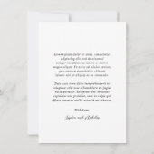 Sophia Foto Moderne Hochzeit Dankeskarte (Rückseite)