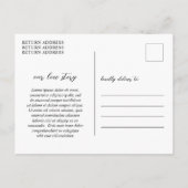 Sophia Foto Moderne Hochzeit retten das Datum Ankündigungspostkarte (Rückseite)