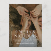 Sophia Foto Moderne Hochzeit retten das Datum Ankündigungspostkarte (Vorderseite)