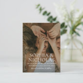 Sophia Foto Moderne Hochzeit retten das Datum Ankündigungspostkarte (Stehend Vorderseite)