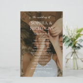 Sophia Foto Modernes Hochzeitsprogramm (Stehend Vorderseite)