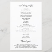 Sophia Foto Modernes Hochzeitsprogramm (Rückseite)