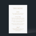 Sophia Gold Modern Wedding Menu<br><div class="desc">Modernes Hochzeitsmenü mit einem schlichten und dennoch eleganten Design.</div>